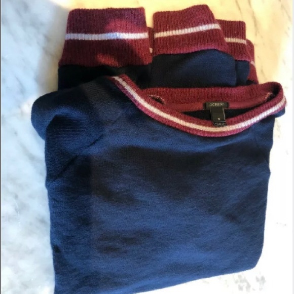 JCrew Collegiate-Style Sweatshirt Ringer Trim (S) - Picture 6 of 6